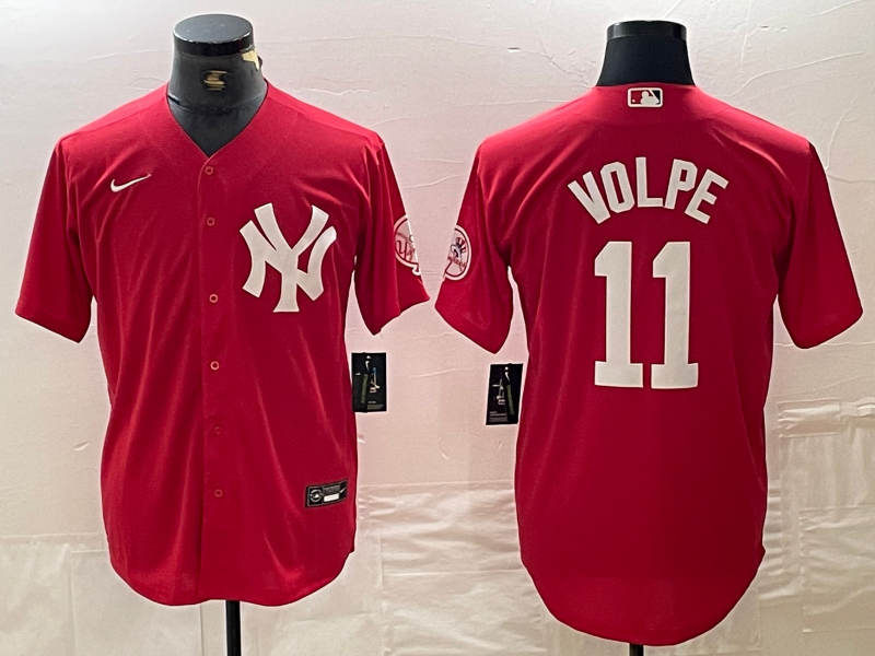 Men's New York Yankees Anthony Volpe #11 Red Jersey